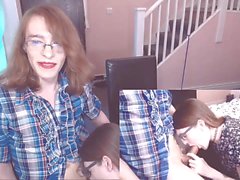 Transgender Blowjob Webcam Show - Robyn and Amelia Greene