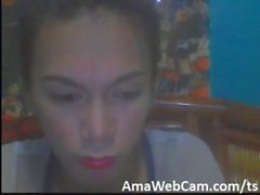 Teen ladyboy on cam