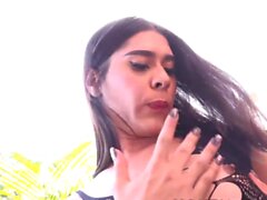 Petite Latina Trans Marcella Cavills Stuffs Her Ass